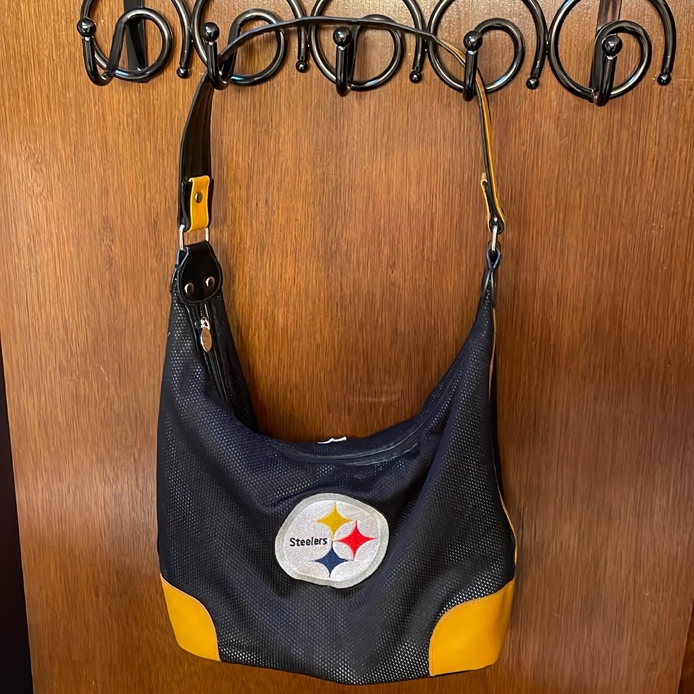 Steelers Black and Gold logo embroidered Women's Bag